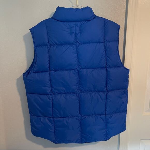 Lands End Vest Goose Down Feathers Blue Large Mens - Picture 9 of 11
